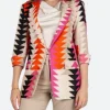 Great British Bake Off S15 Prue Leith Triangle Print Blazer Front Image