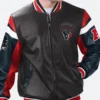 Houston Texans Varsity Leather Jacket Front Image