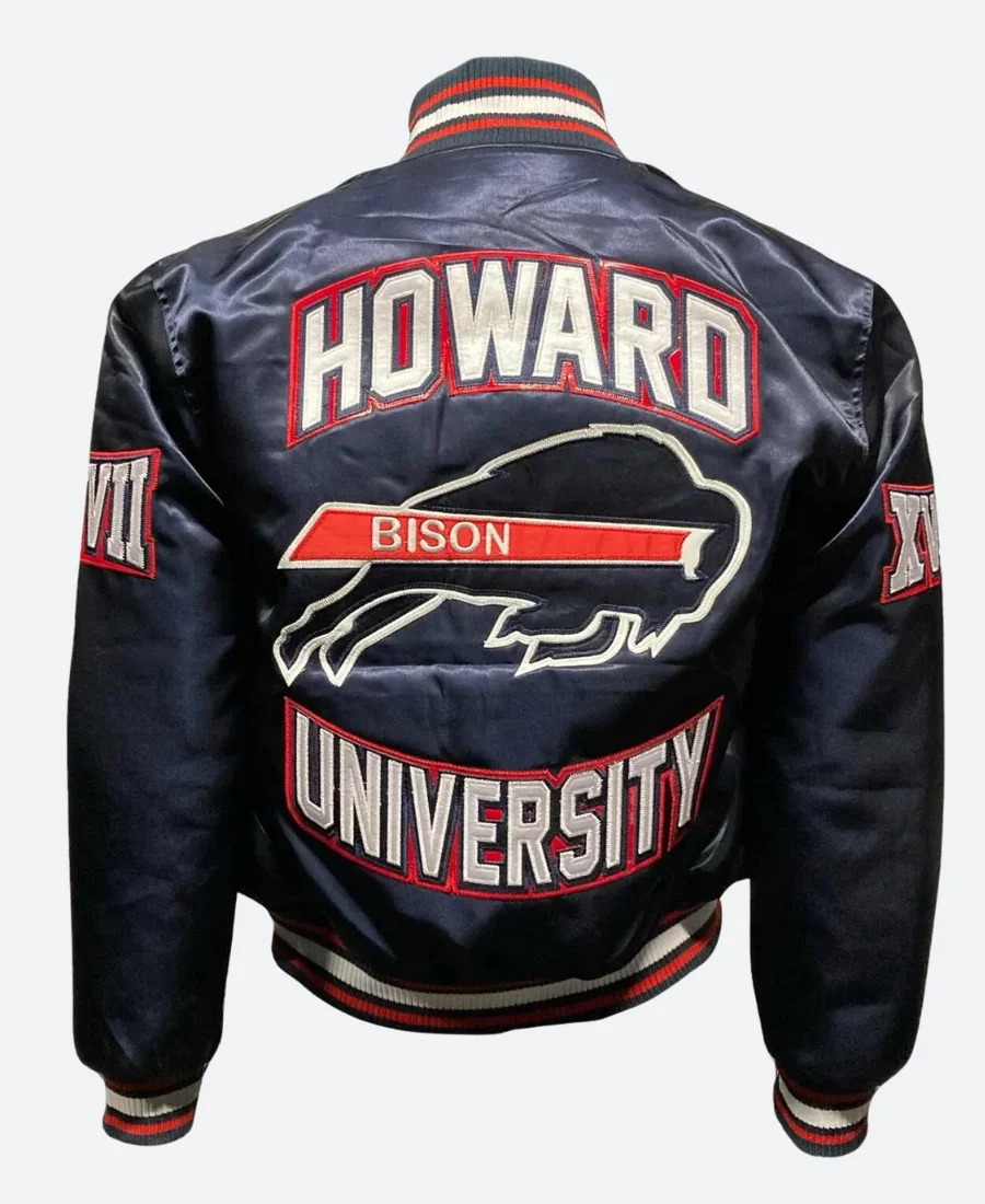 Howard University Bison Bomber Jacket Back Image