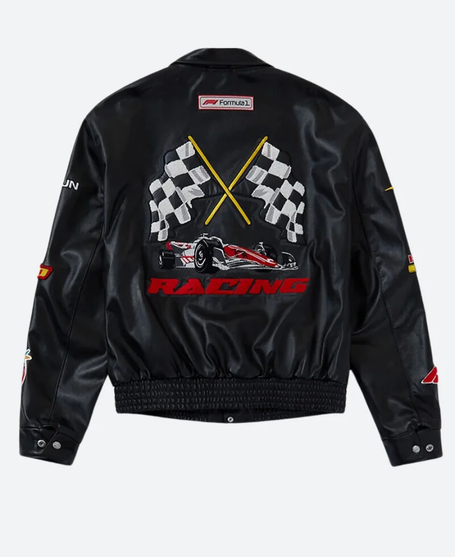 Jeff Hamilton x Formula 1 x PacSun Leather Racing Jacket Back Image