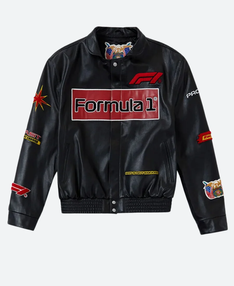 Jeff Hamilton x Formula 1 x PacSun Leather Racing Jacket Front Image