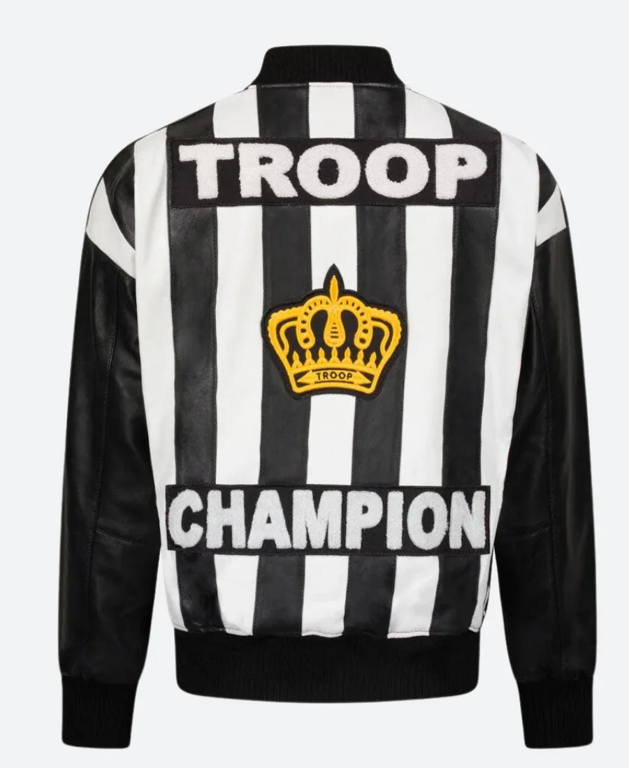 Ll Cool J Troop Champion Leather Jacket Back Image