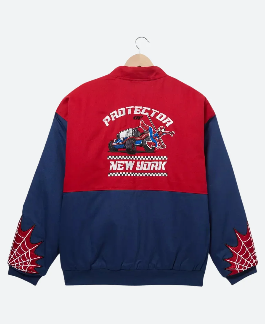 Marvel Spider Man Peter Parker Racing Jacket Back Image