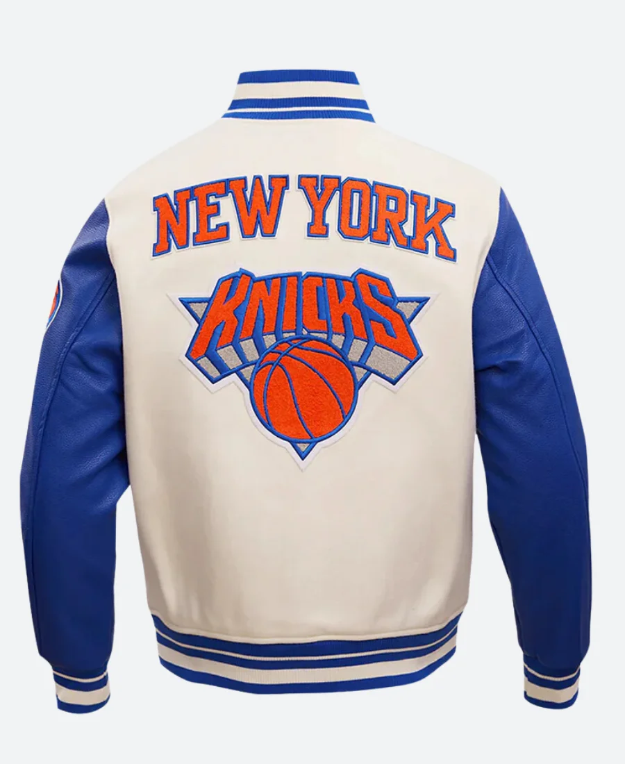 New York Knicks Varsity Jacket Back Image