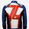 Overwatch Soldier 76 Leather Jacket Back Image