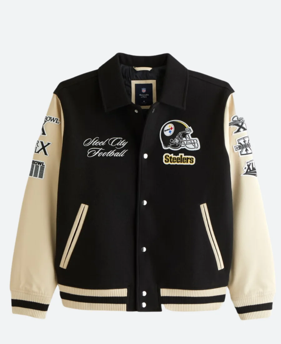 Pittsburgh Steelers Varsity Jacket Front Image