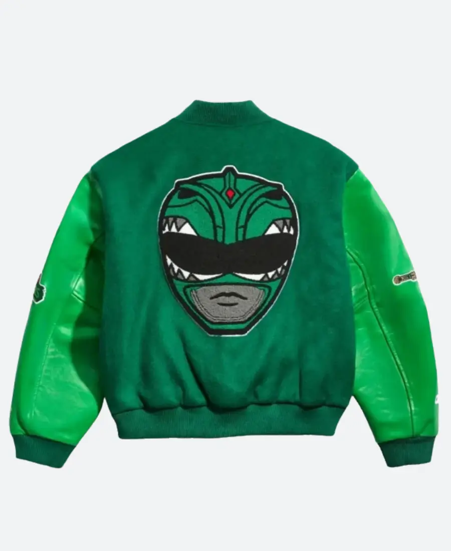 Power Rangers Green Varsity Jacket