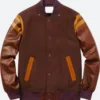 Q Xo Kitty Brown Varsity Jacket