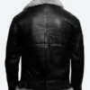 RAF Shearling Leather Aviator Jacket Back Image