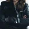 Reacher Karla Dixon Leather Jacket Close Up Image