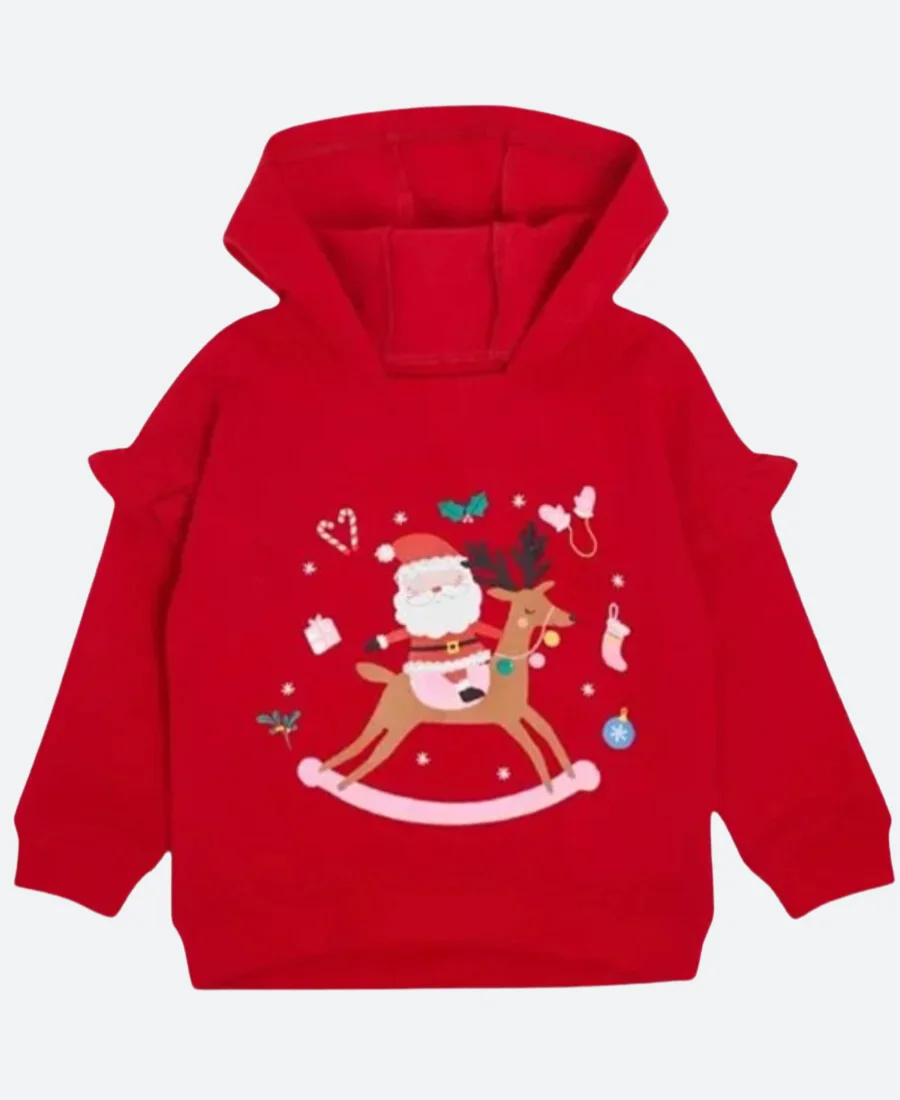 Santa Claus Christmas Hoodie Front Image