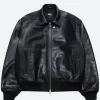 Stussy Flight Leather Jacket Front Image