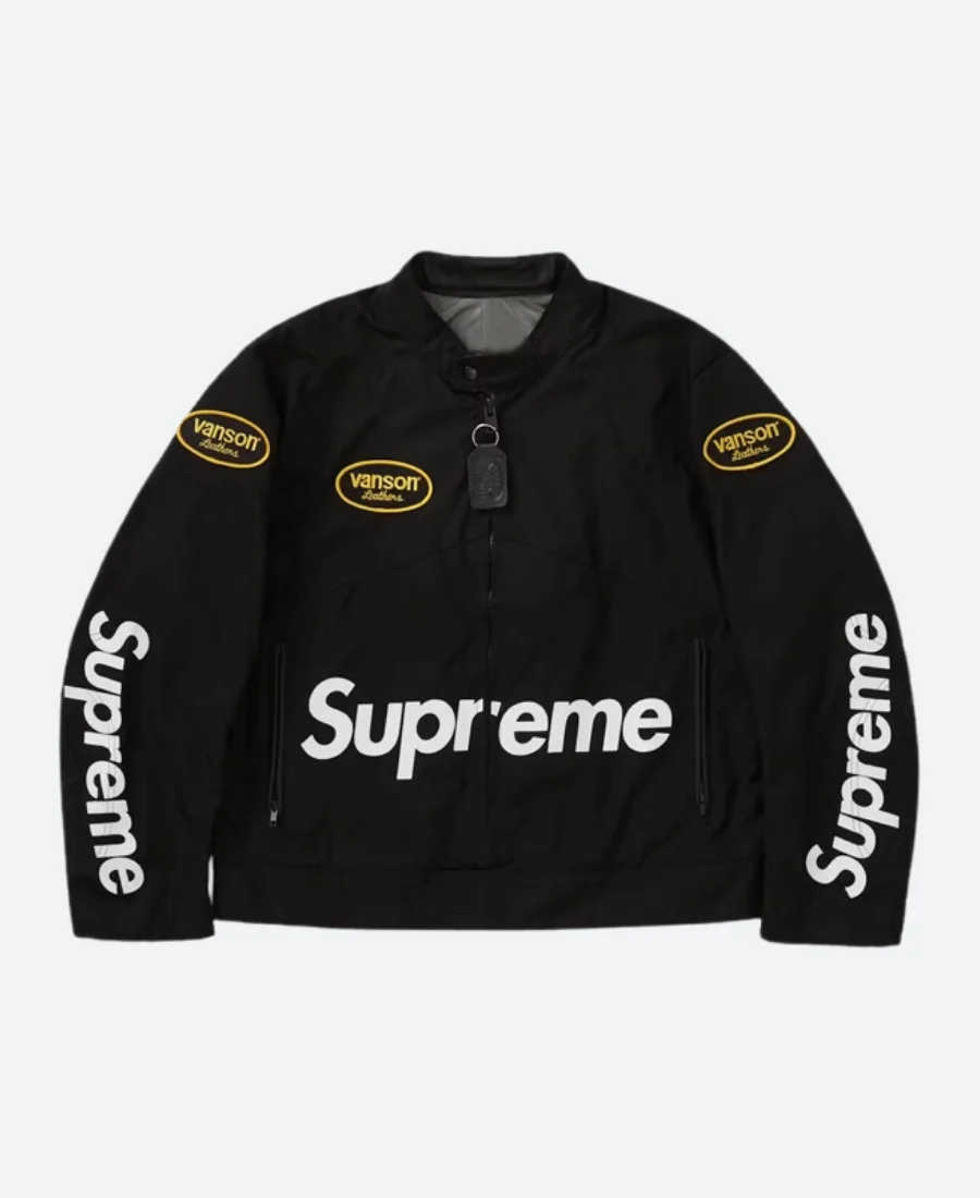 Supreme Vanson Cordura Red Racing Jacket Front Image