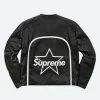 Supreme Vanson Leather Star Black Jacket Back Image