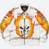 Supreme Vanson X Ghost Rider Leather Jacket White Front Image