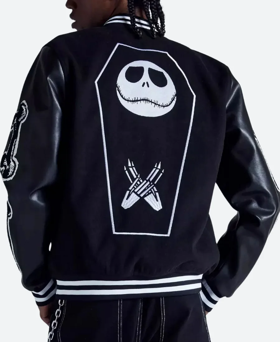 The Nightmare Before Christmas The Pumpkin King Varsity Jacket Back Image