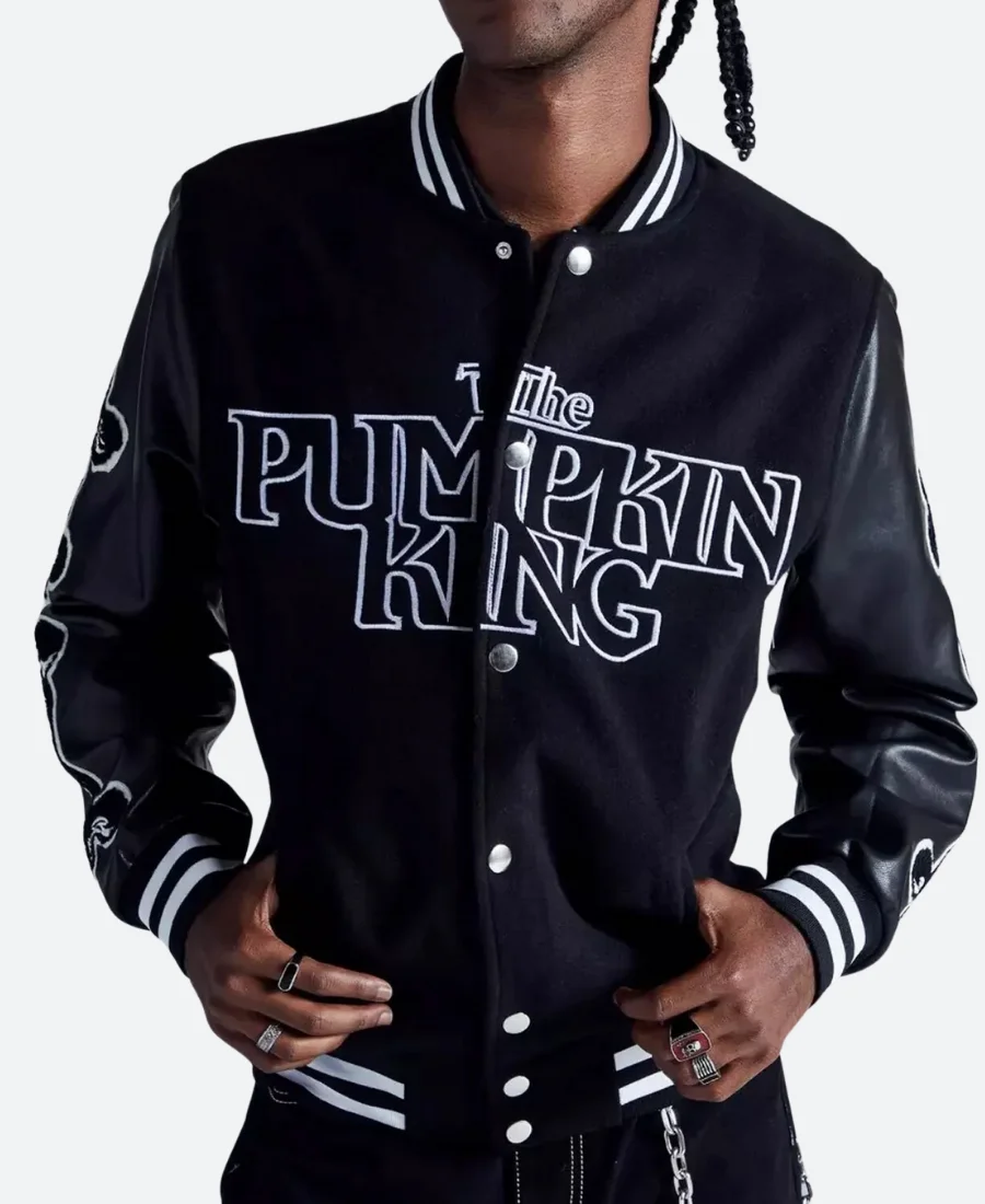 The Nightmare Before Christmas The Pumpkin King Varsity Jacket Front Image