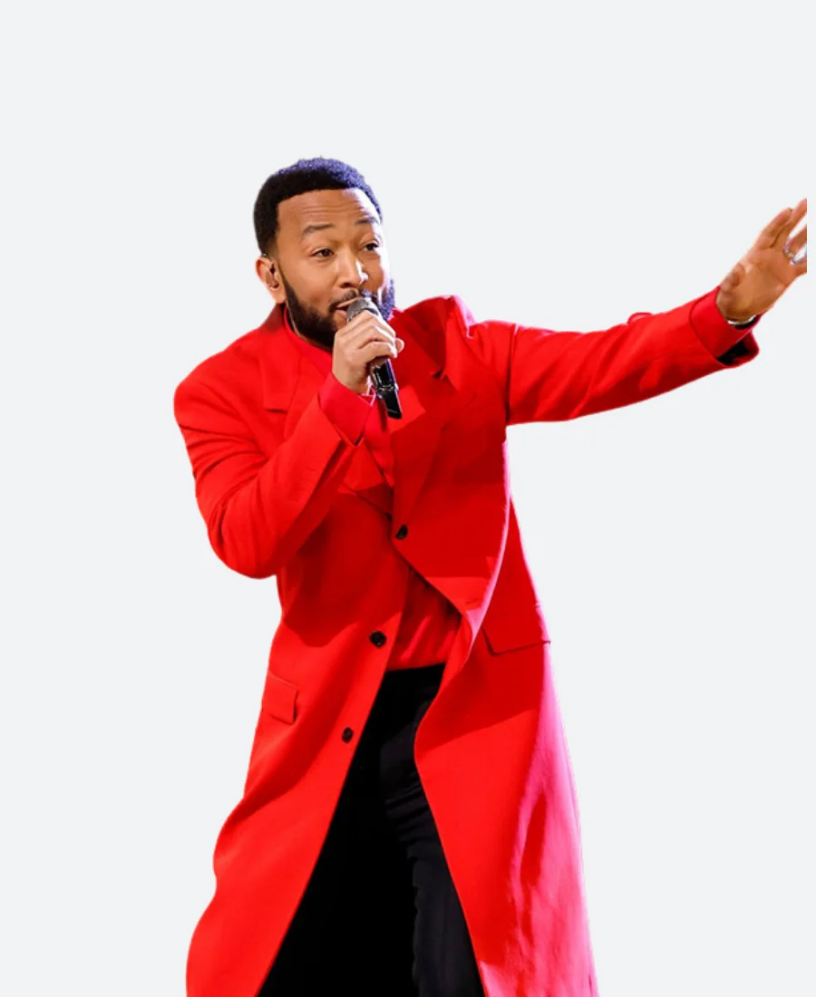 The Voice John Legend Red Coat Front Image