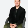 The Voice S26 Michael Buble Suede Leather Jacket Front Image