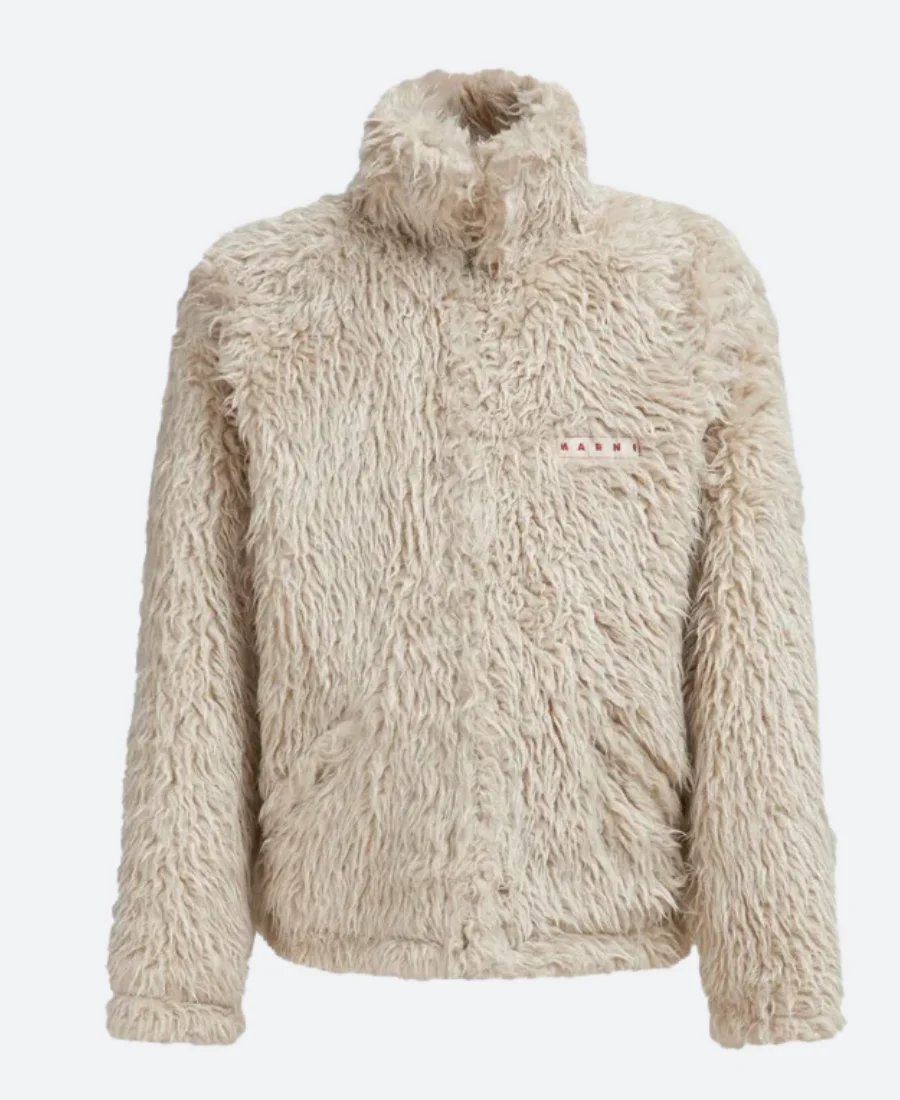 Travis Kelce MARNI Oat Shaggy Jacket Front Image