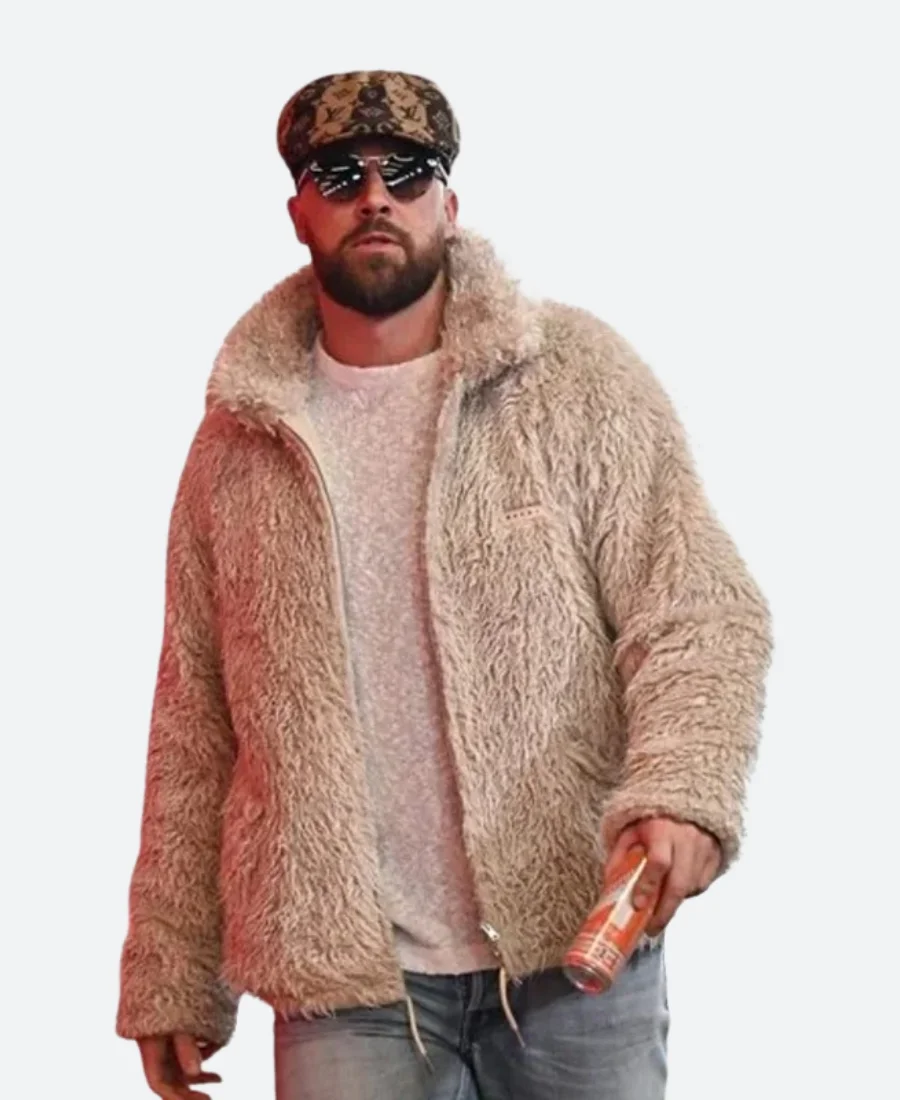 Travis Kelce MARNI Oat Shaggy Jacket Full Image