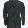 Wendell 1920s Fashion Black Stripped Suit Back Image