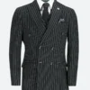 Wendell 1920s Fashion Black Stripped Suit Blazzer Image