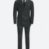 Wendell 1920s Fashion Black Stripped Suit Full Image