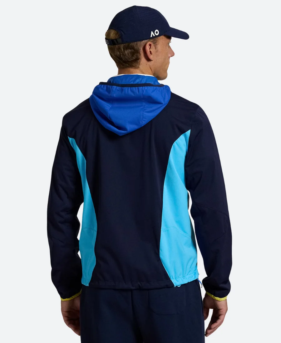 Australian Open Hooded Zipper Jacket Back Image