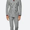 Bel Air Carlton Banks Grey Striped Suit Front Image