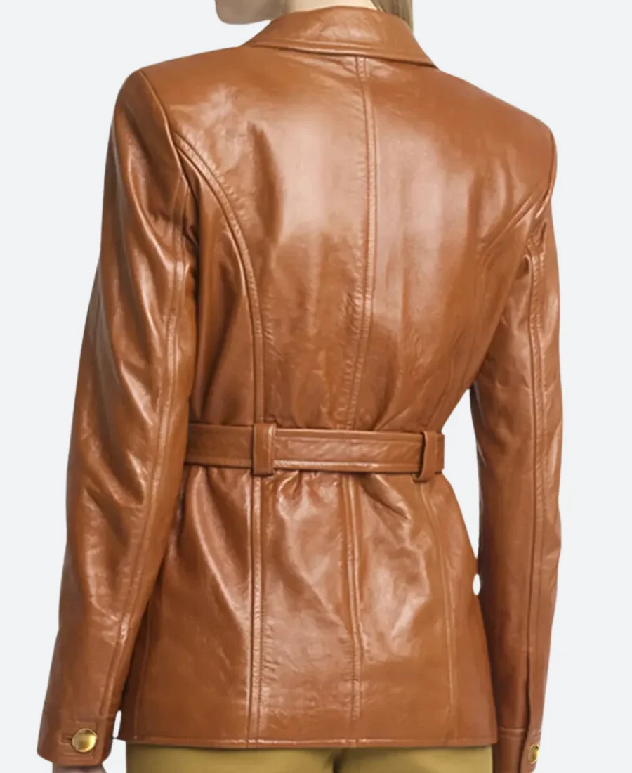 Black Bag Kathryn Leather Jacket Back Image