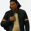 Black Mirror S06 Hector Leather Jacket Front Image