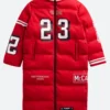 Christian McCaffrey SF 49ers Off Season Puffer Coat Front Image