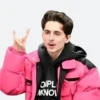 College Gameday Timothee Chalamet Puffer Jacket Front Image