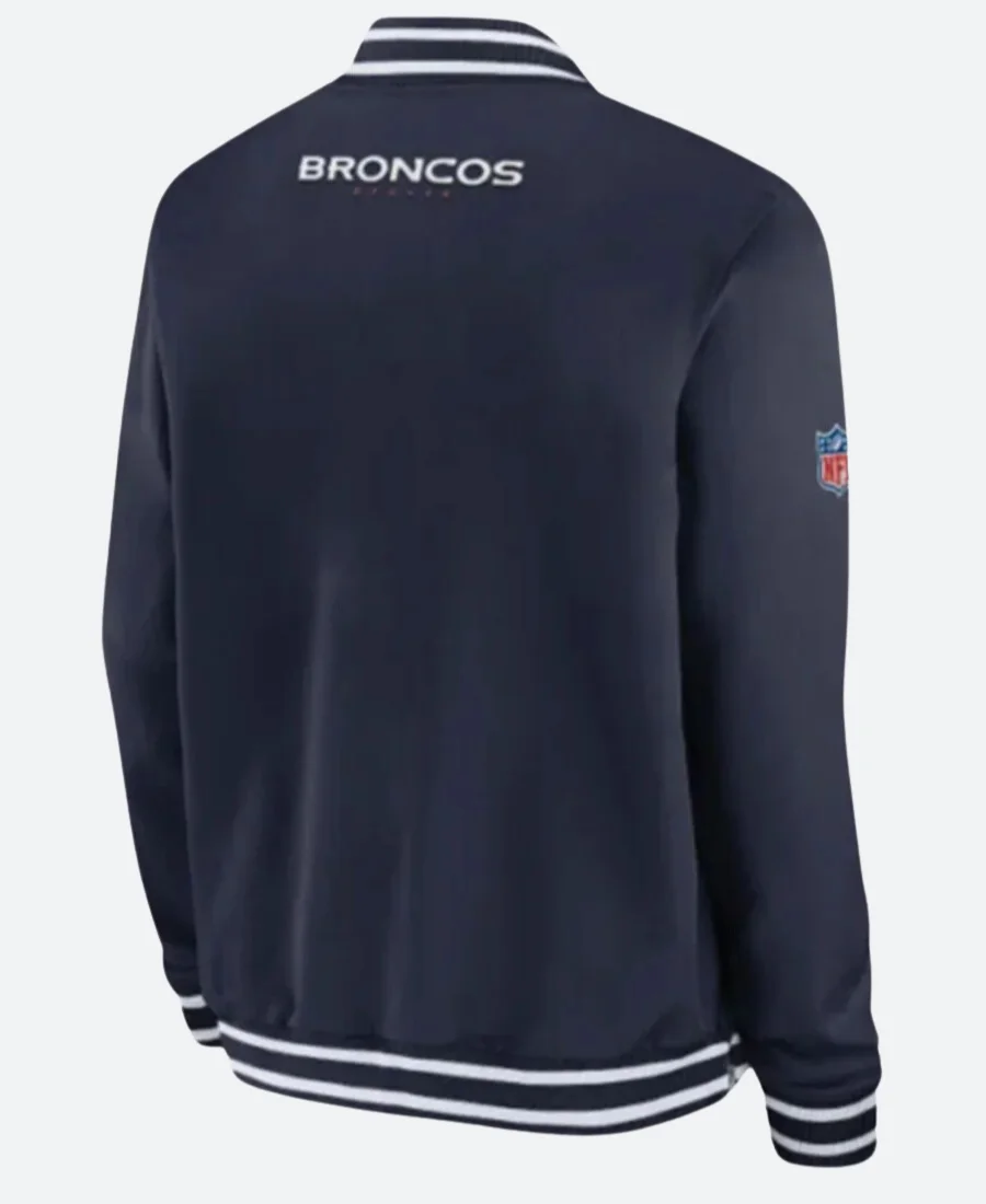 Denver Broncos Sideline Coach Bomber Jacket Back Image