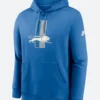 Detroit Lions Blue Rewind Club Hoodie Front Image