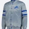 Detroit Lions Silver Scout II Varsity Jacket Front Image