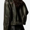 Diddi Moda Bow Leather Jacket Back Image