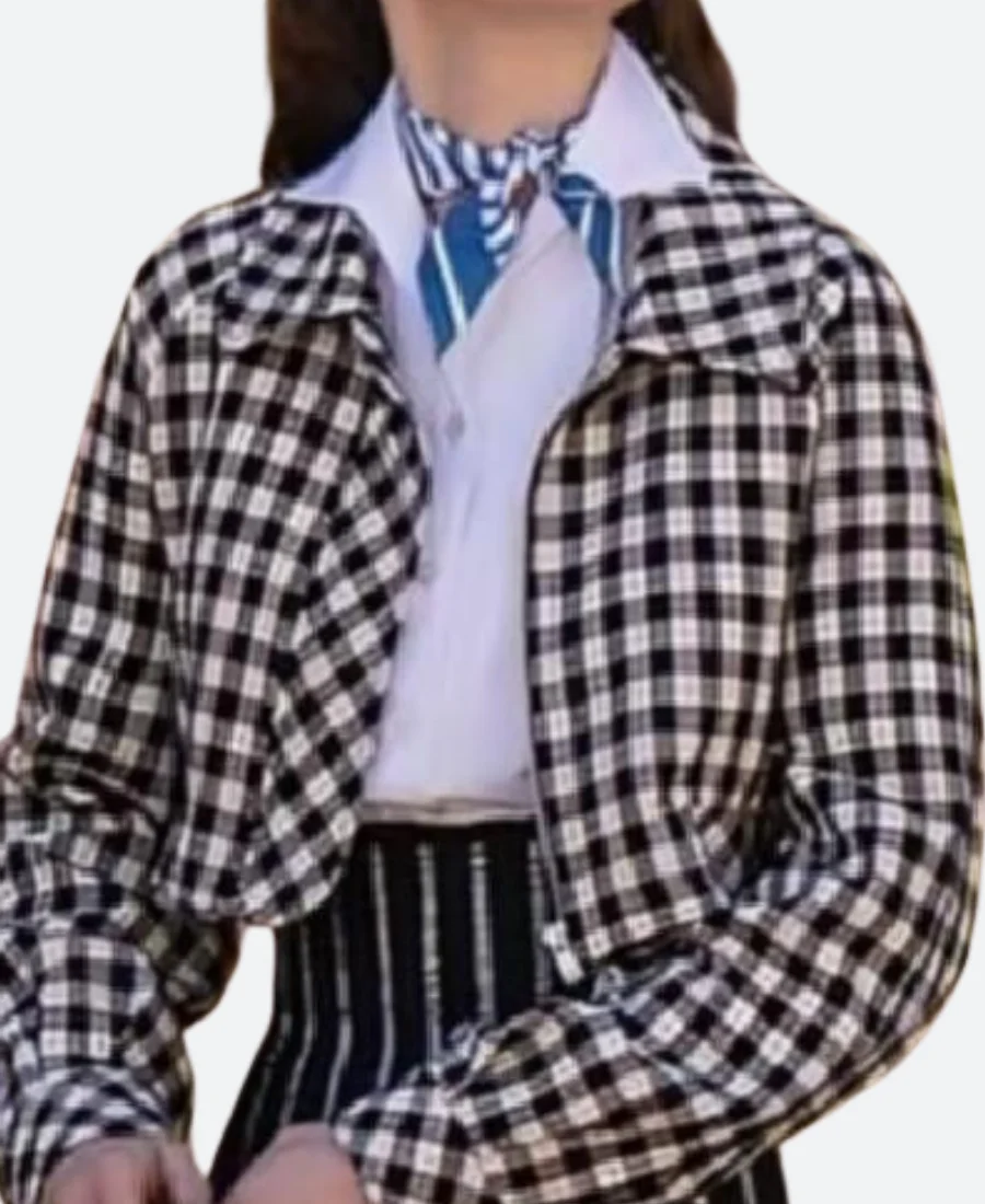 Emily In Paris S04 Emily Cooper Plaid Jacket Front Image