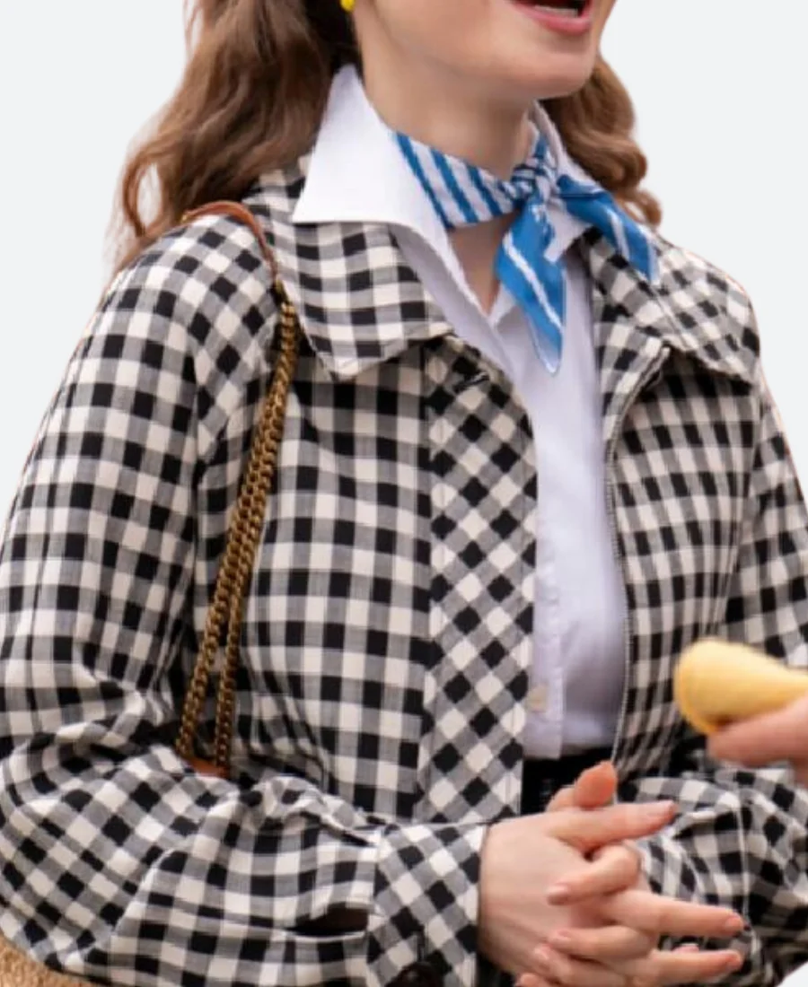 Emily In Paris S04 Emily Cooper Plaid Jacket