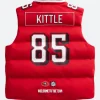 George Kittle SF 49ers Off Season Puffer Vest Back Image