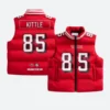 George Kittle SF 49ers Off Season Puffer Vest Front & Back Image