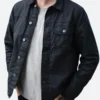 Huckberry X Flint and Tinder Trucker Jacket Black Side Image