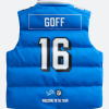 Jared Goff Detroit Lions Off Season Puffer Vest Back image