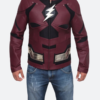 Justice League Ezra Miller The Flash Leather Jacket Front Image