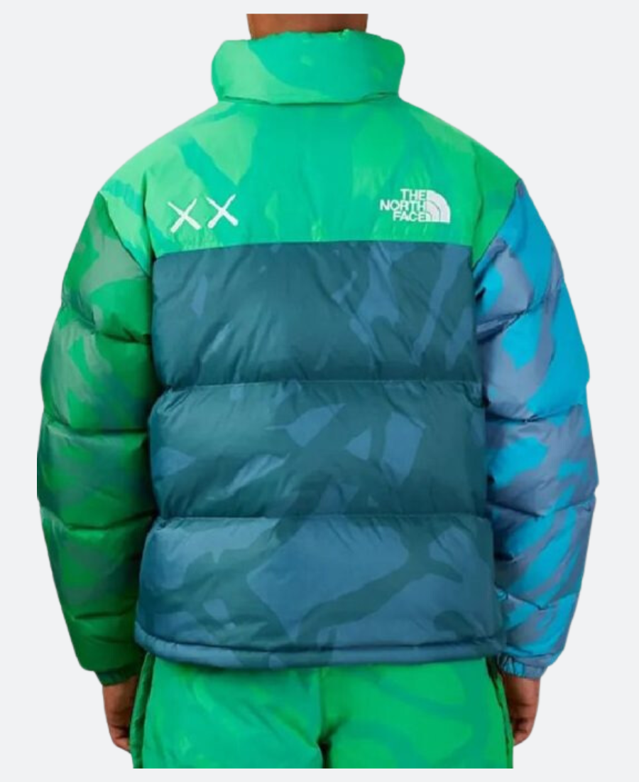 KAWS X The North Face Green Jacket Back image