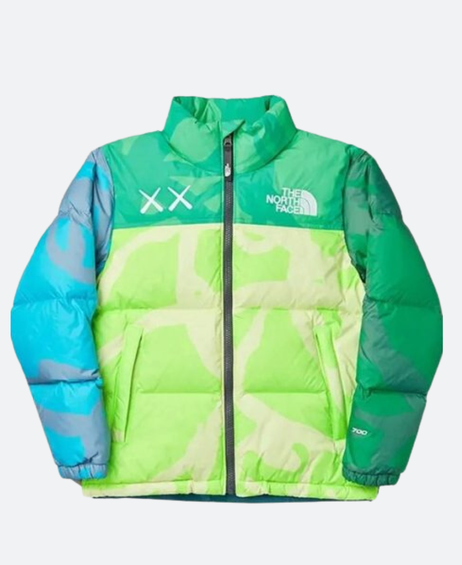 KAWS X The North Face Green Jacket Front Image