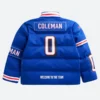 Keon Coleman Buffalo Bills Off Season Puffer Jacket Back Image