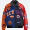 Kith X New York Knicks Avirex Madison Square Leather Jacket Front Image