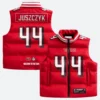 Kyle Juszczyk SF 49ers Off Season Puffer Vest Frot & Back Image